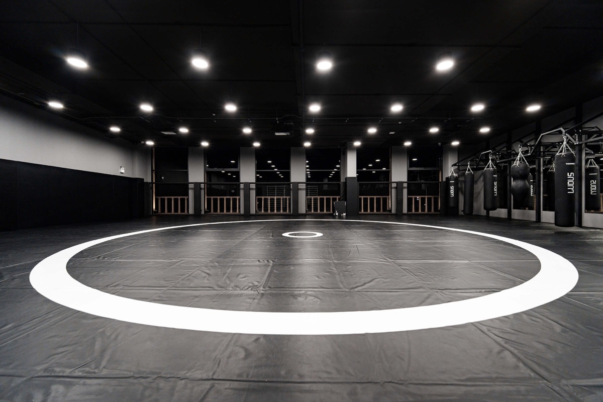 The grappling tatami at LUDUS, used for BJJ and MMA